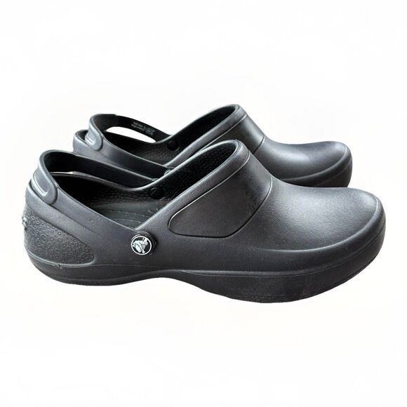 CROCS Shoes - Crocs Women's Mercy Work Clogs Black Slip Resistant Nurse Chef Shoes Size 10
